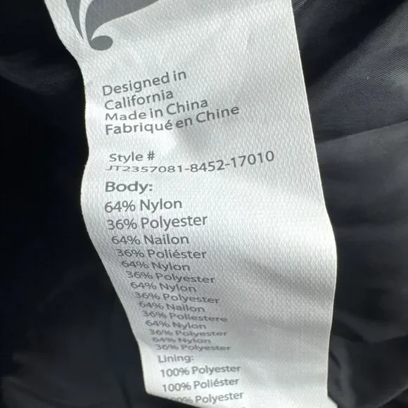 Fabletics Women All Weather Jacket Puffer Black Blue Bloom Shine sz XXS NEW $115 - Picture 8 of 8